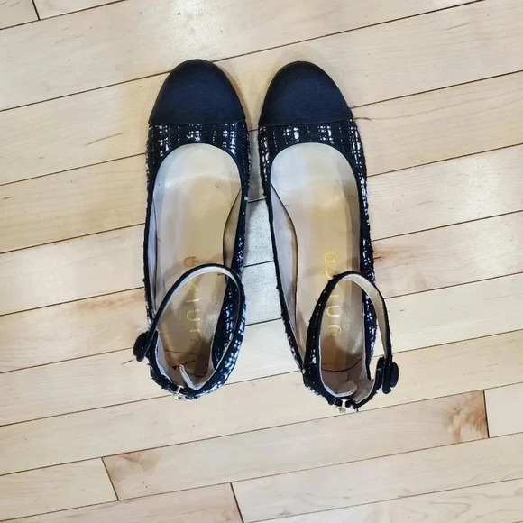 Plaid strappy preppy Heels size 7 - Picture 1 of 4